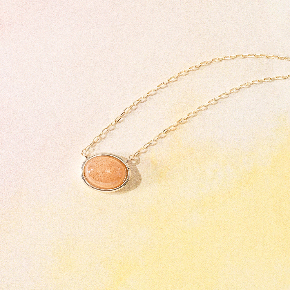 K10 Orange Moonstone Necklace ｜ 63-3339