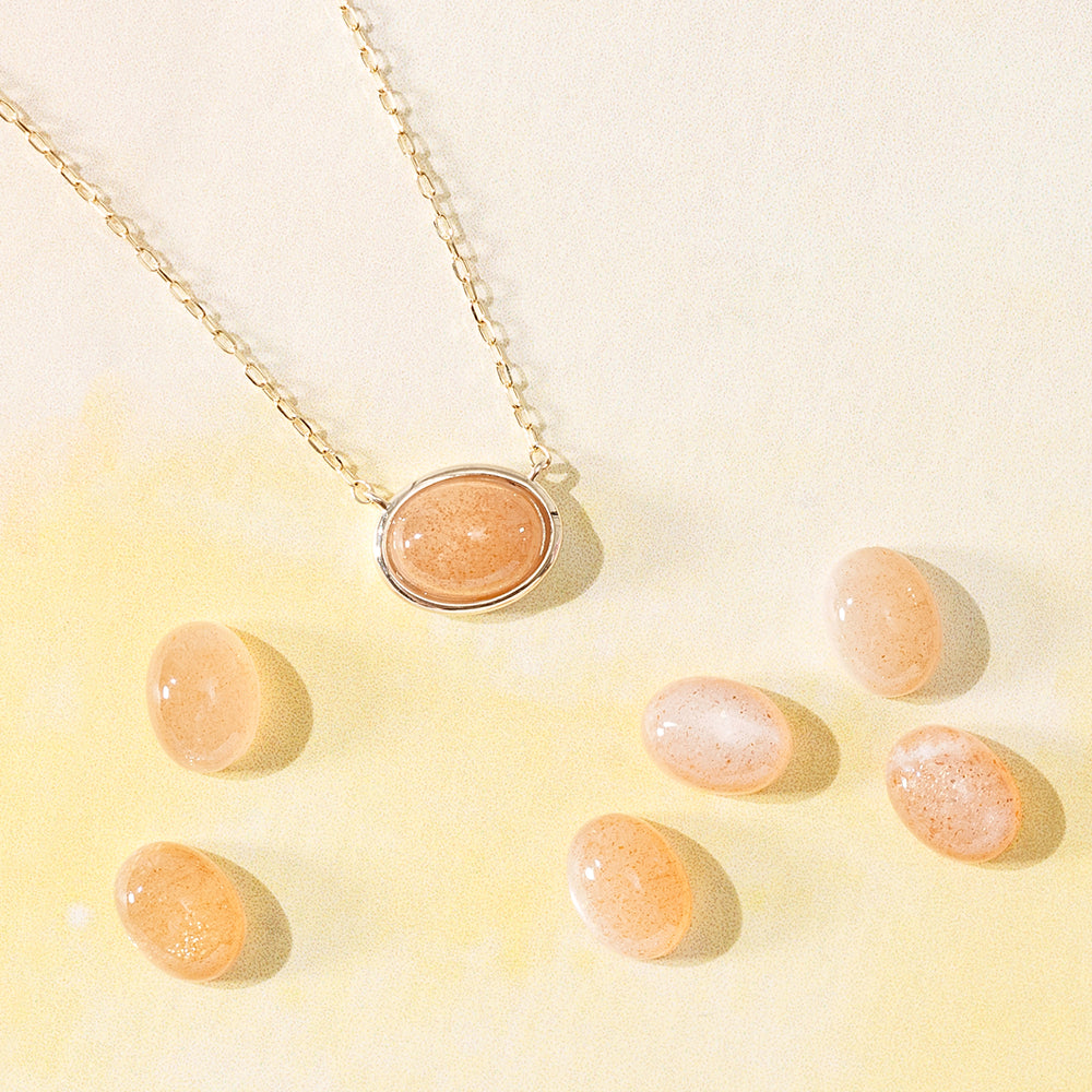 K10 Orange Moonstone Necklace ｜ 63-3339