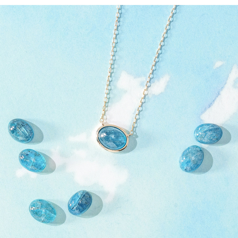 [Made-to-order] K10 apatite necklace | 63-3343