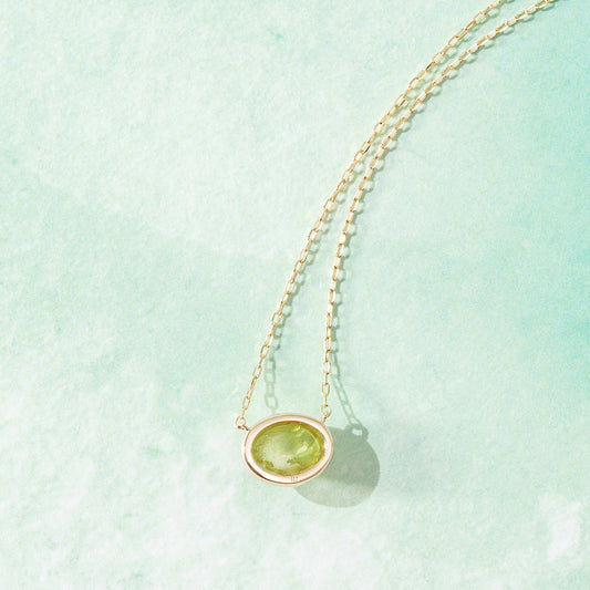 [Made-to-order] K10 Sphene necklace | 63-3336 