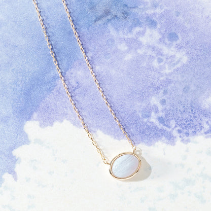 K10 Blue Lace Agate Necklace ｜ 63-3337