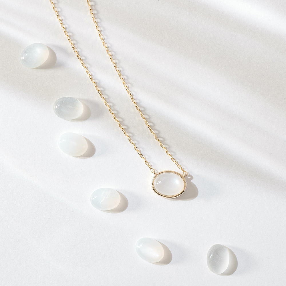 K10 White Moonstone Necklace ｜ 63-3340