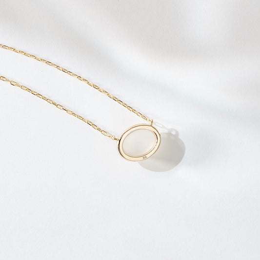[Made-to-order] K10 White Moonstone Necklace | 63-3340