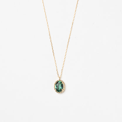 K18 green quartz necklace｜63-3316