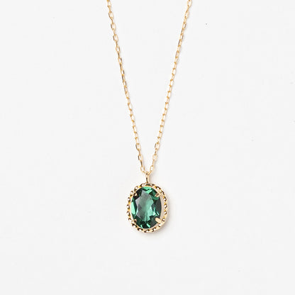 K18 green quartz necklace｜63-3316