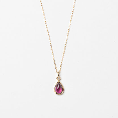 [Made to order] K10 rhodolite garnet necklace | 63-3303