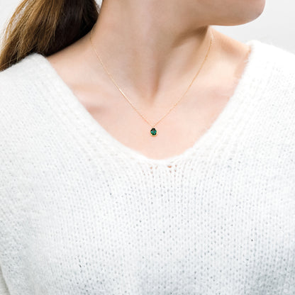 K18 green quartz necklace｜63-3316