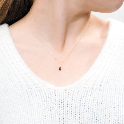 [Made-to-order] K10 Iolite necklace | 63-3302