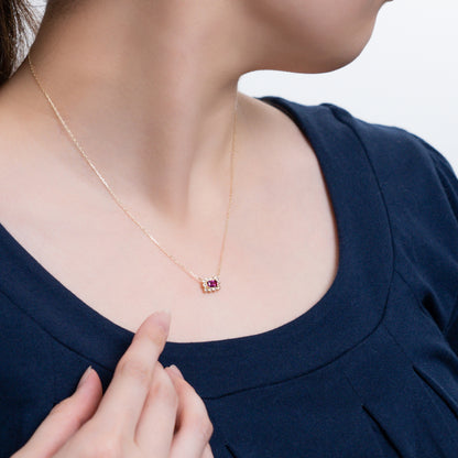 K10 rhodolite garnet necklace｜63-3300