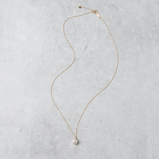 K18 Halskette mit Akoya-Perlen und Diamanten | 63-8076