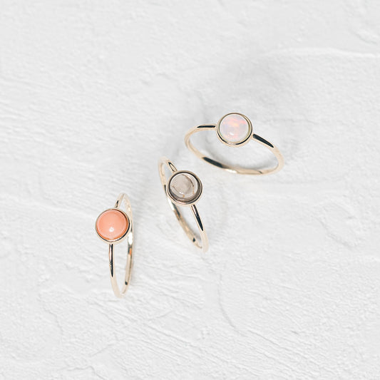 [Made to order] K10 color stone ring | 36-2143-2145