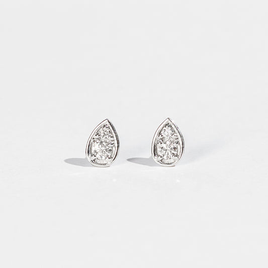 Platinum diamond 0.12ct earrings | 96-3259