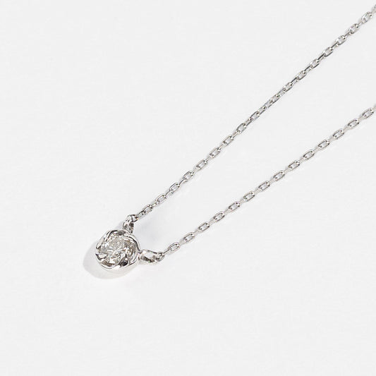 Platinum diamond 0.08ct necklace | 96-1259