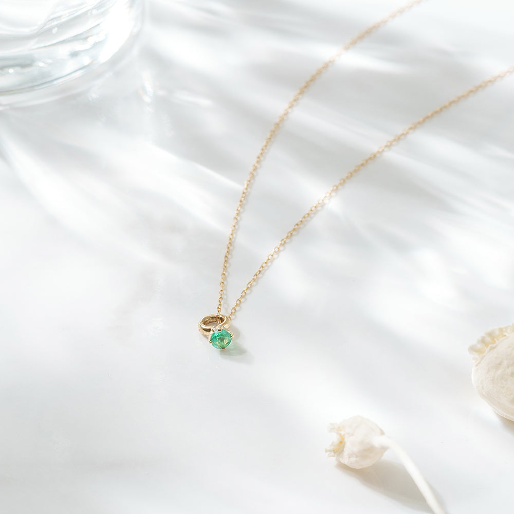 [Made-to-order] K10 birthstone necklace |60-8001-8012