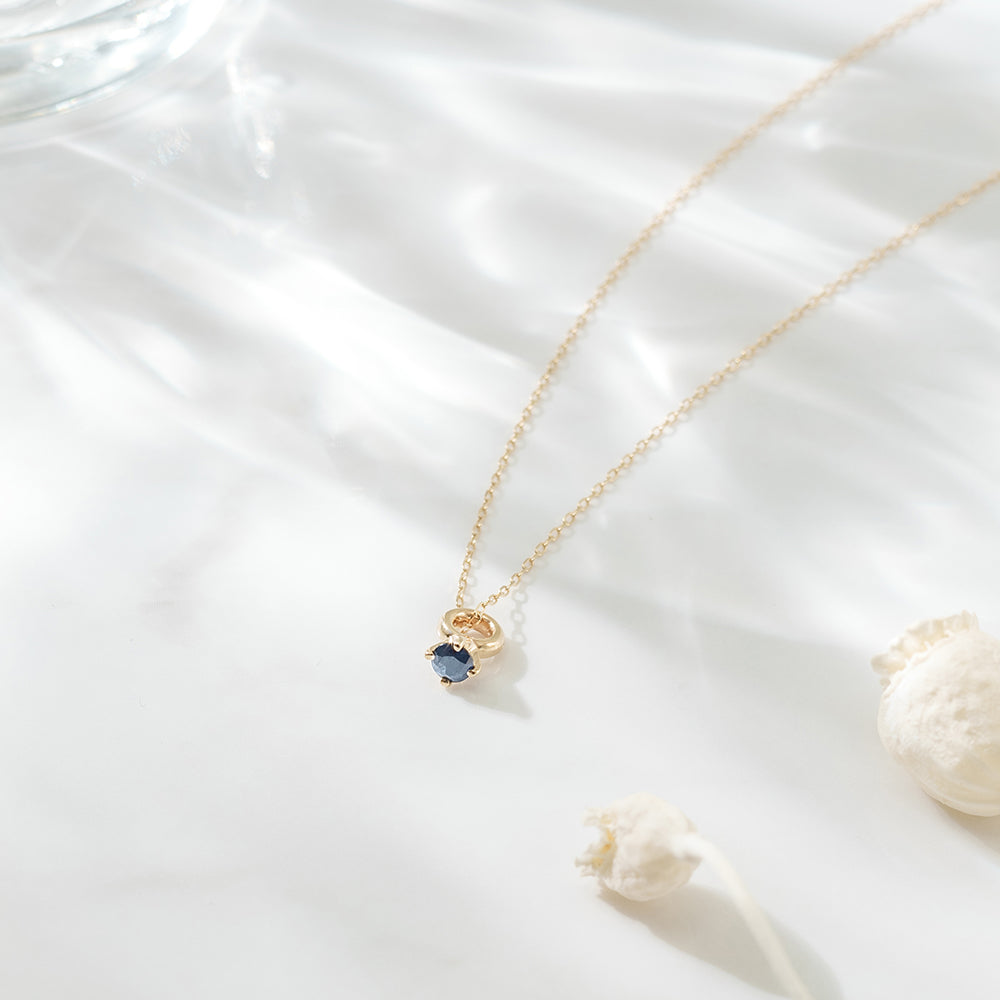 [Made-to-order] K10 birthstone necklace |60-8001-8012