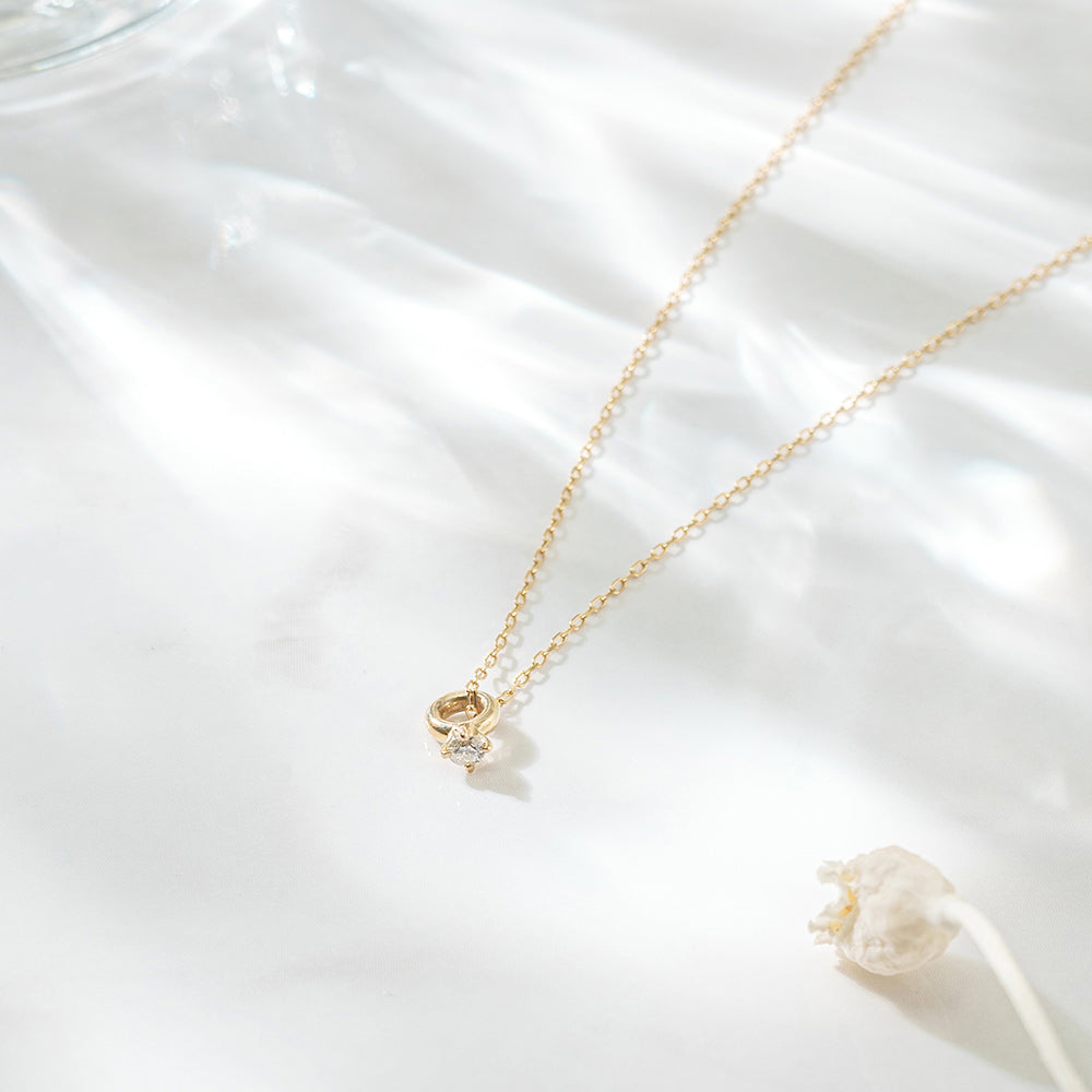 [Made-to-order] K10 birthstone necklace |60-8001-8012