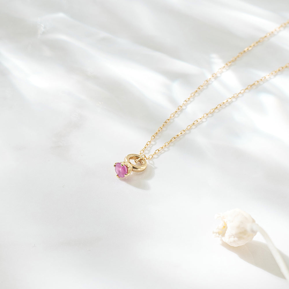 [Made-to-order] K10 birthstone necklace |60-8001-8012