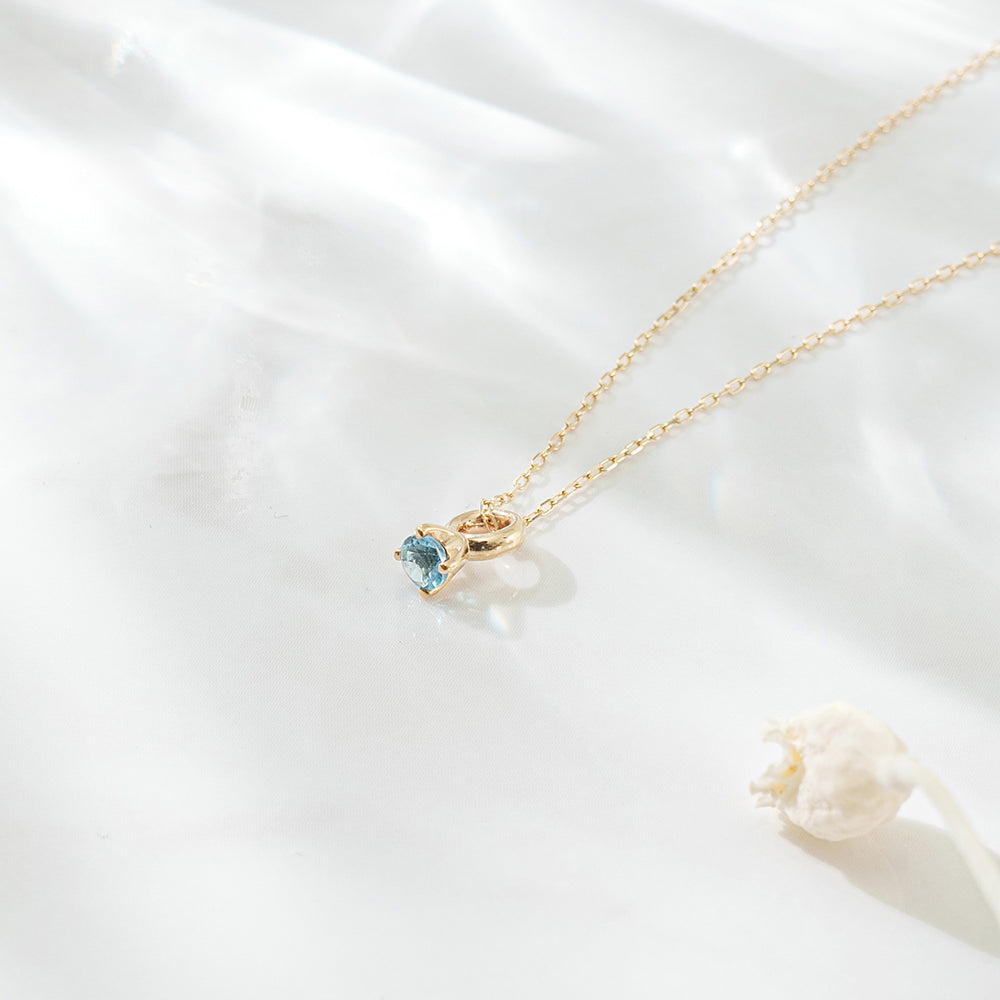 [Made-to-order] K10 birthstone necklace |60-8001-8012