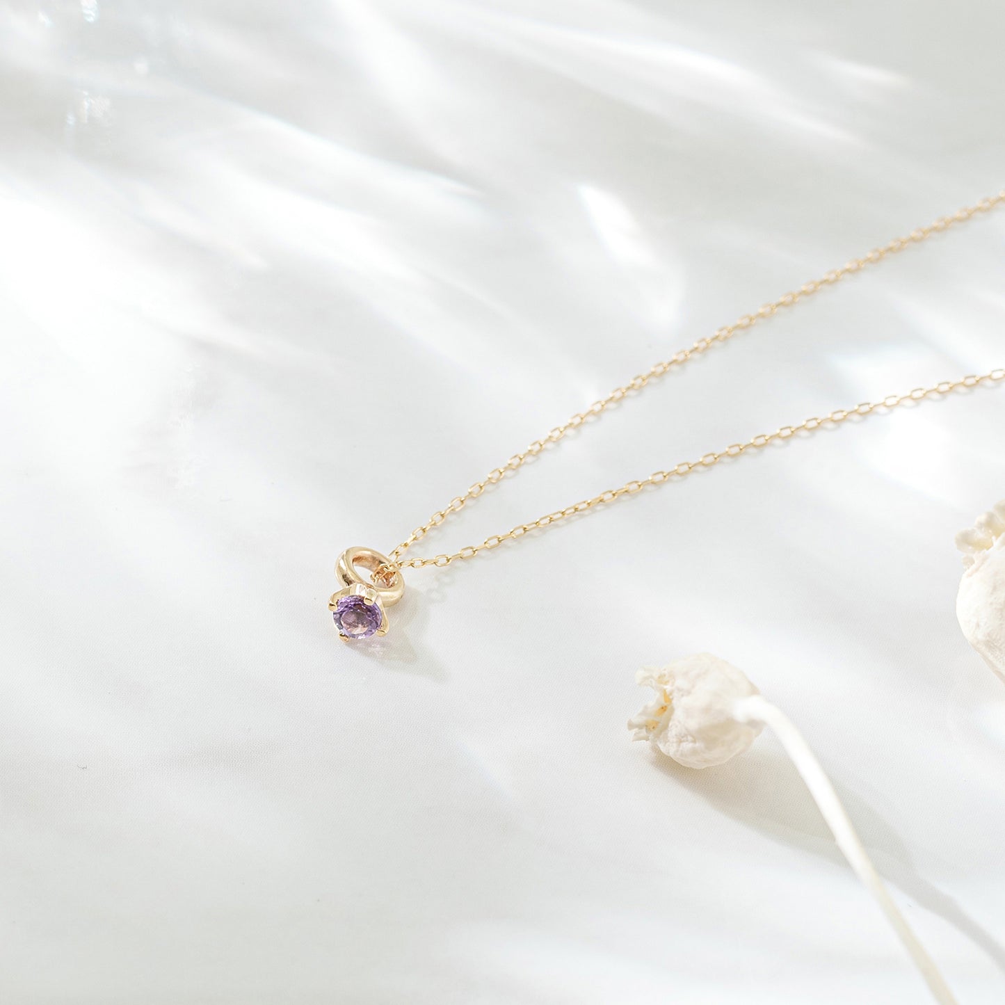 [Made-to-order] K10 birthstone necklace |60-8001-8012