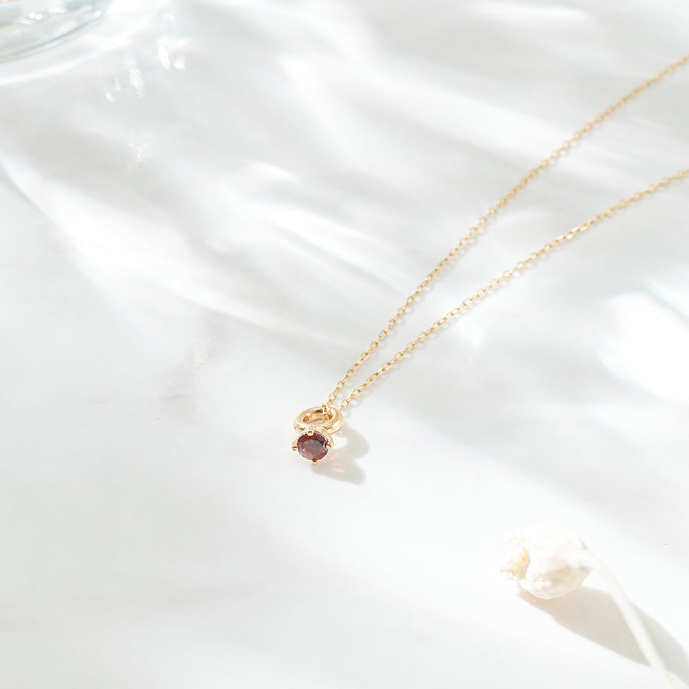 [Made-to-order] K10 birthstone necklace |60-8001-8012