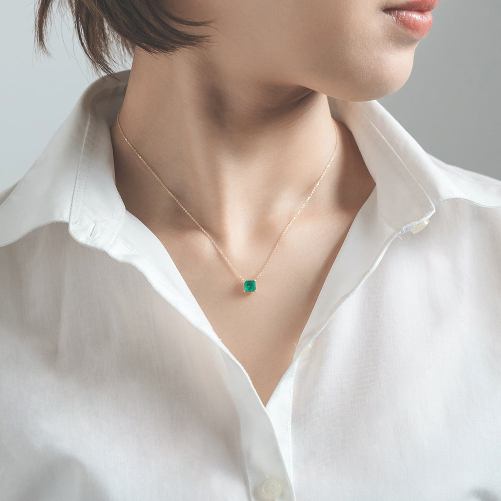 K18/K10 emerald necklace｜60-9310 9325 