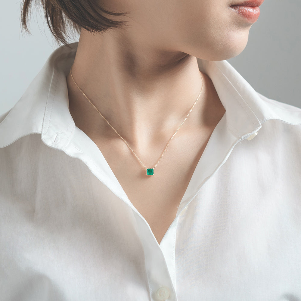 [Made to order] K18/K10 emerald necklace | 60-9310 9325