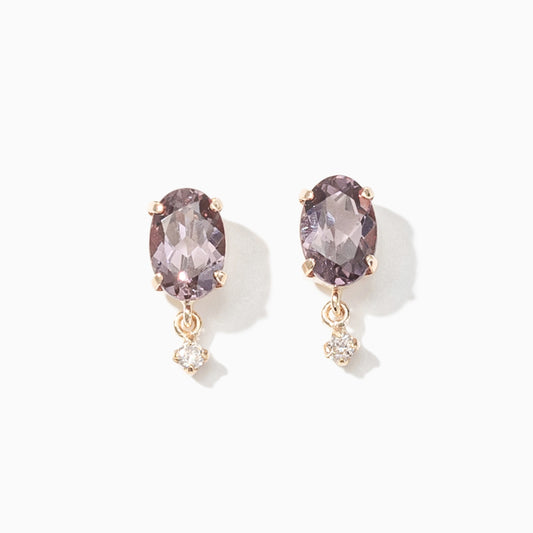 K10 color change garnet earrings | 43-1397