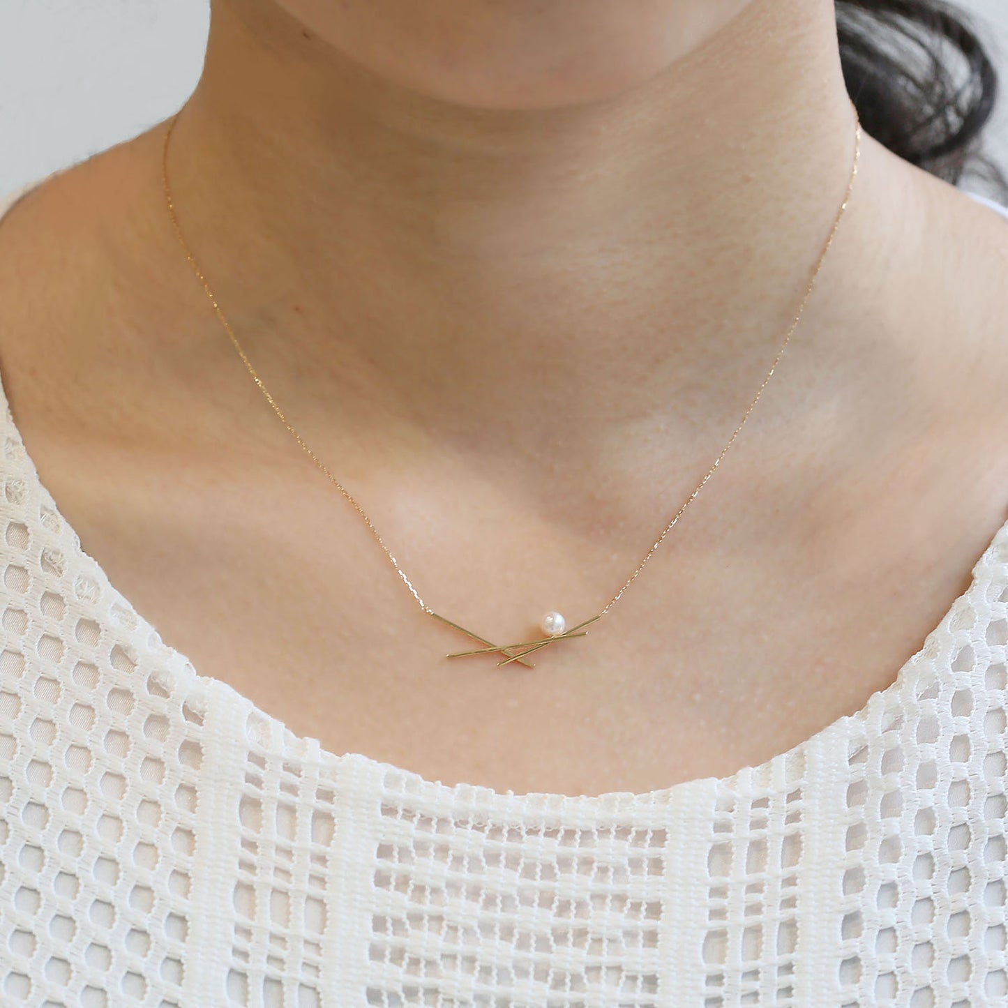 K18YG Akoya pearl necklace |96-1203