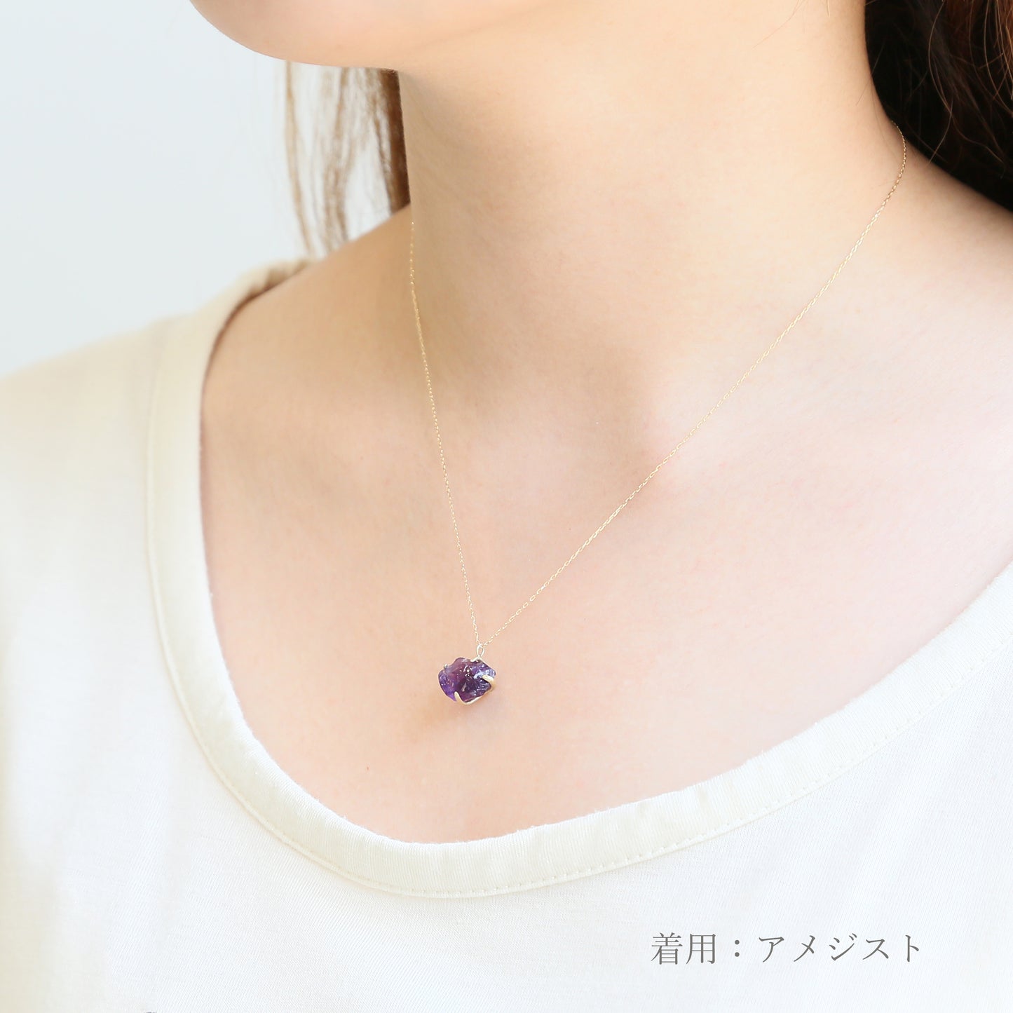 [Made to order] K10 color stone necklace | 60-8685-8693