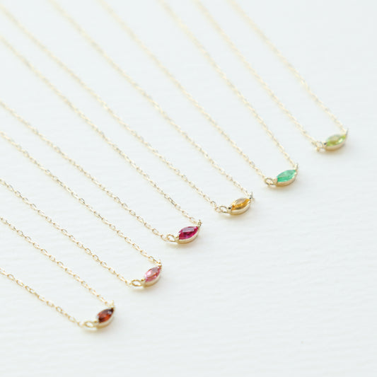 [Made-to-order] K10 birthstone necklace |63-8001-8012