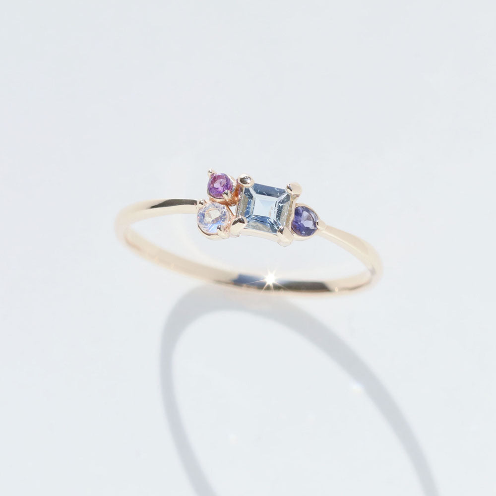 [Made to order] K10 color stone ring | 36-2151-2155