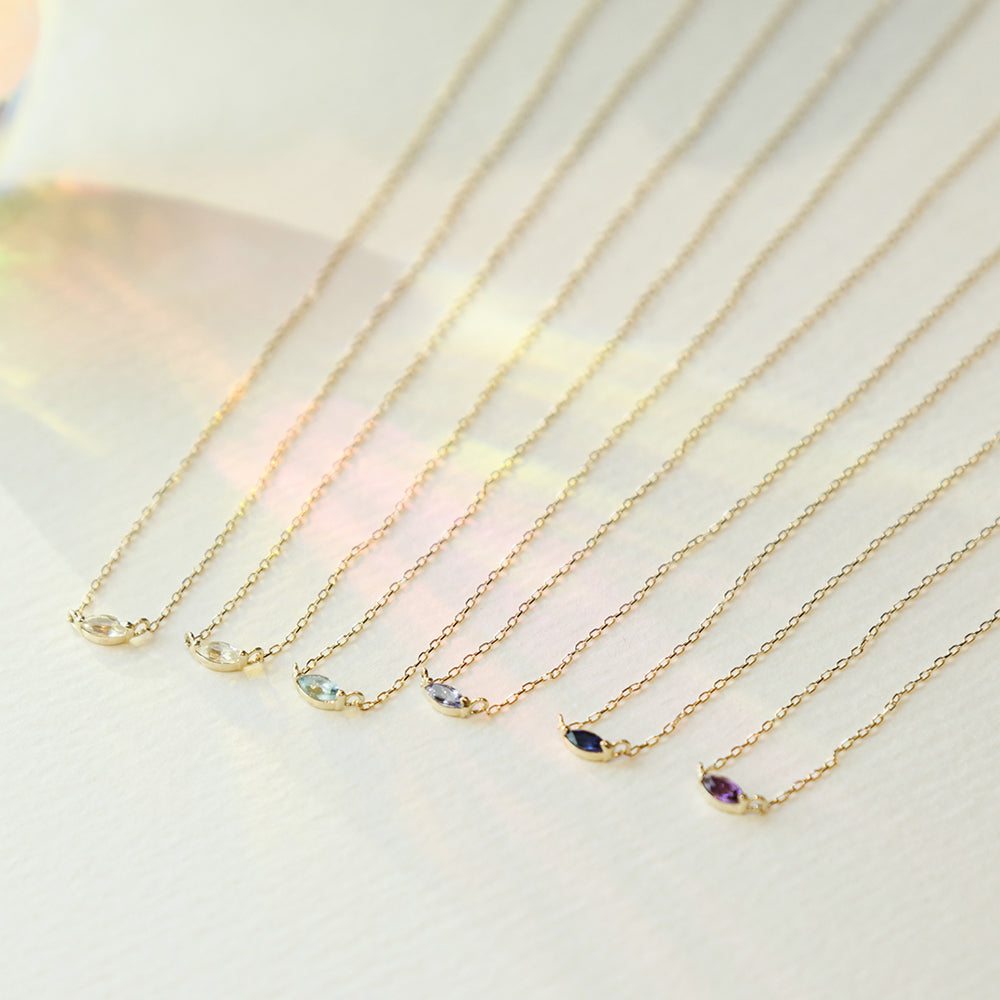 [Made-to-order] K10 birthstone necklace |63-8001-8012