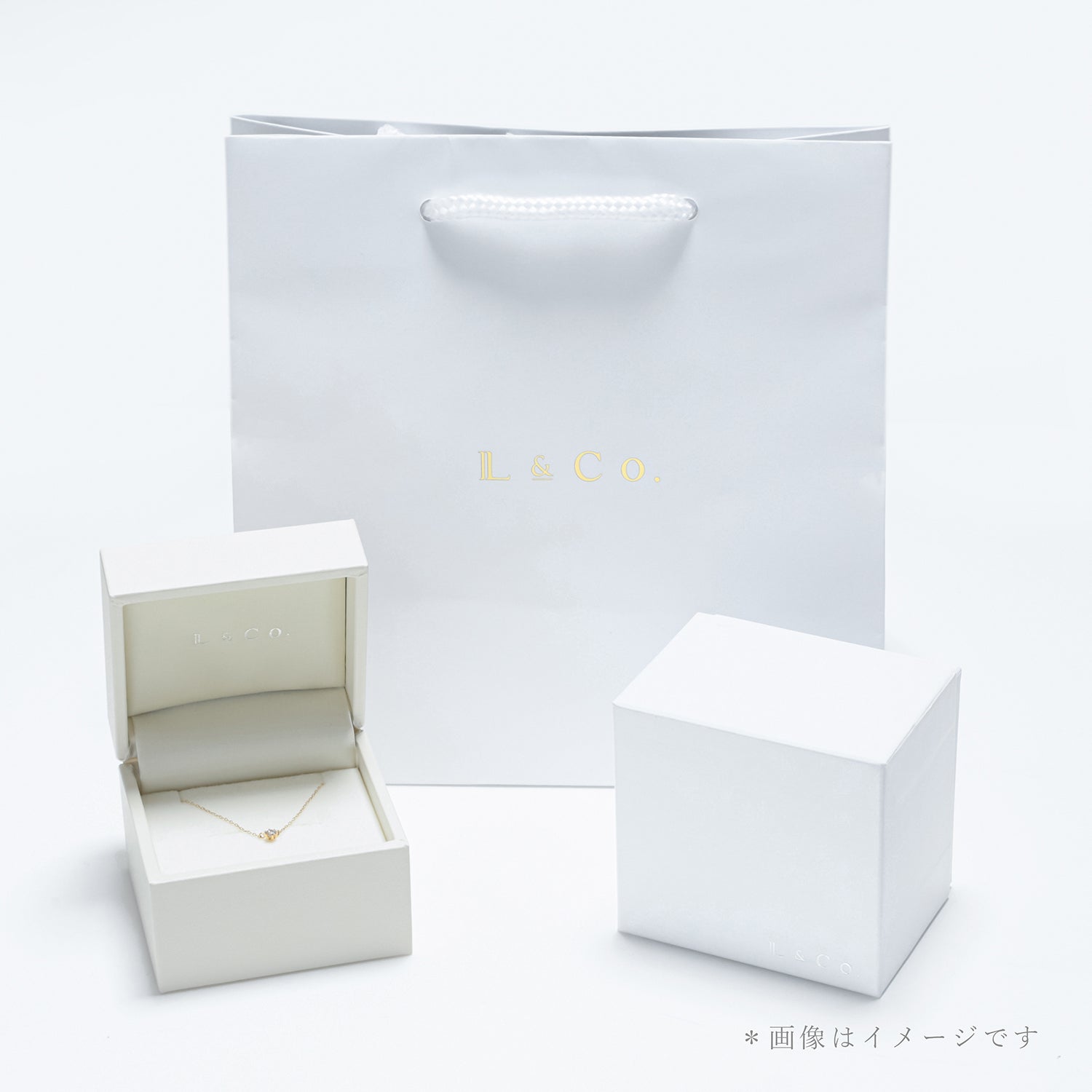 [Gift Wrapping] White Jewelry Gift Box & Shop Bag