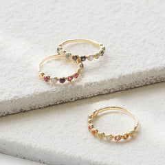 [Made to order] K18 color stone pinky ring | 96-2136-37-38