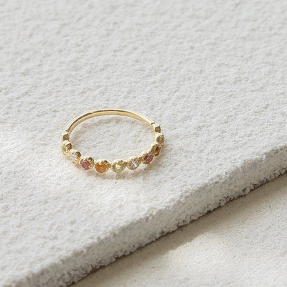 [Made to order] K18 color stone pinky ring | 96-2136-37-38