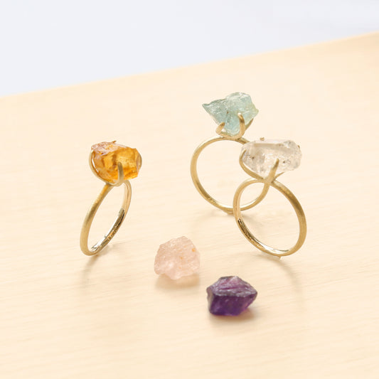 [Made to order] K10 color stone ring | 31-4931-4639 